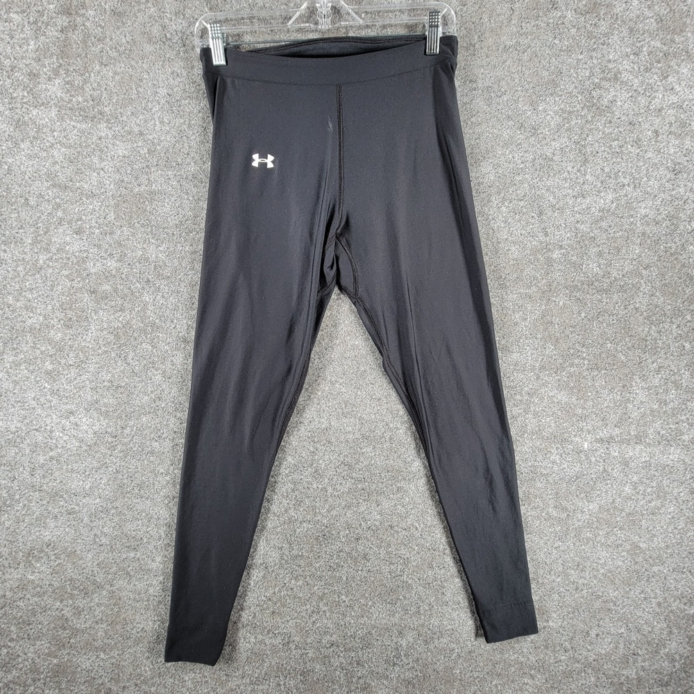 Under Armour‎ Coldgear Compression Leggings Womens L Black Yoga Running Slim Fit